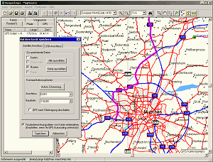 Die MapSource Software - anklicken f�r gro�e Ansicht (44 KB)